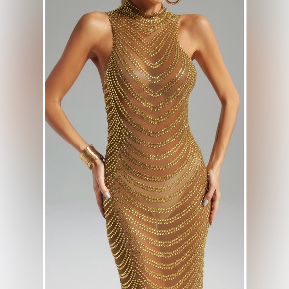 Diamanté mesh maxi dress - Picture 5 of 7